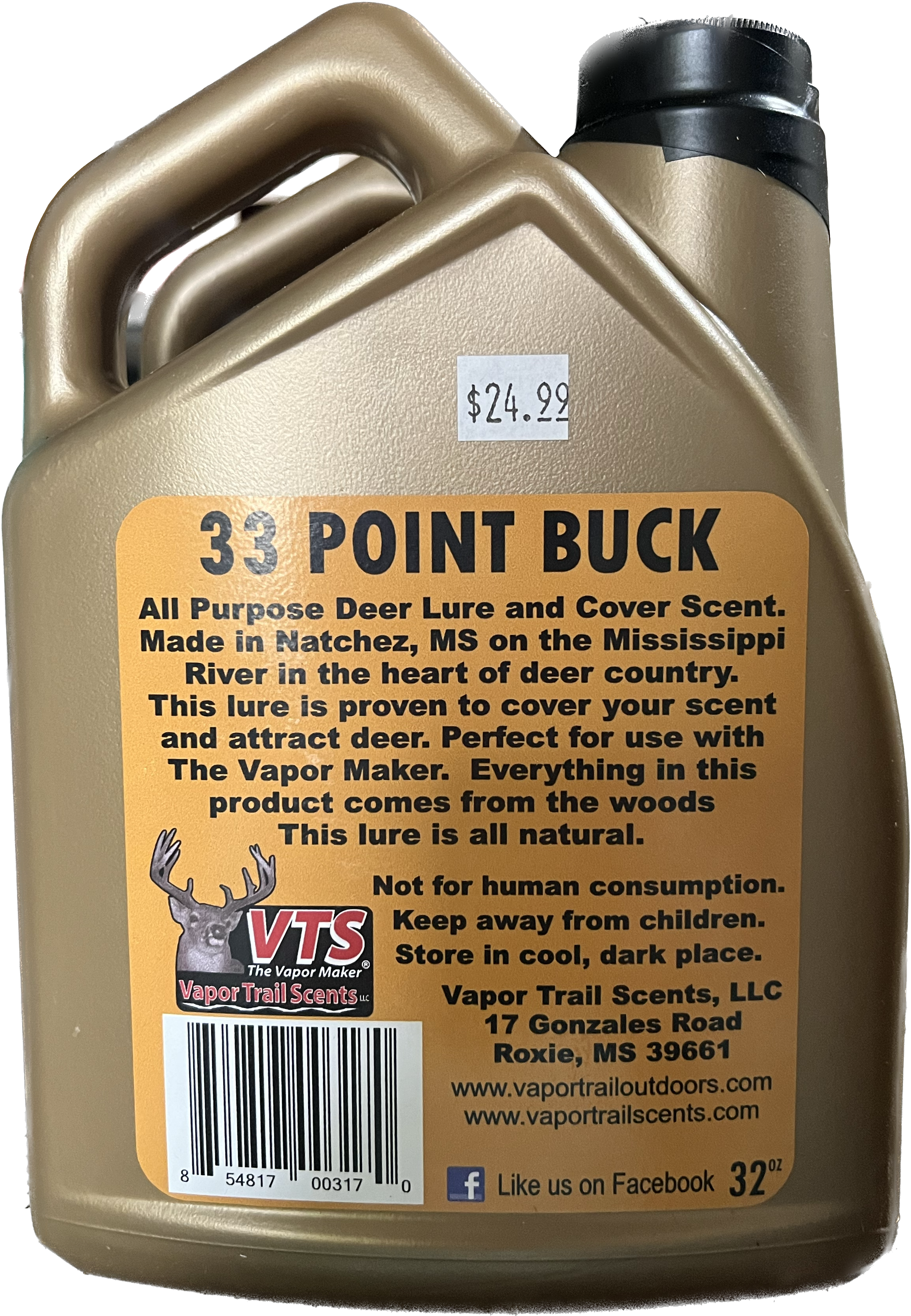 VTS 33 Pont Buck Cover Scent & Attractant - Mudbelly Outdoor Supply