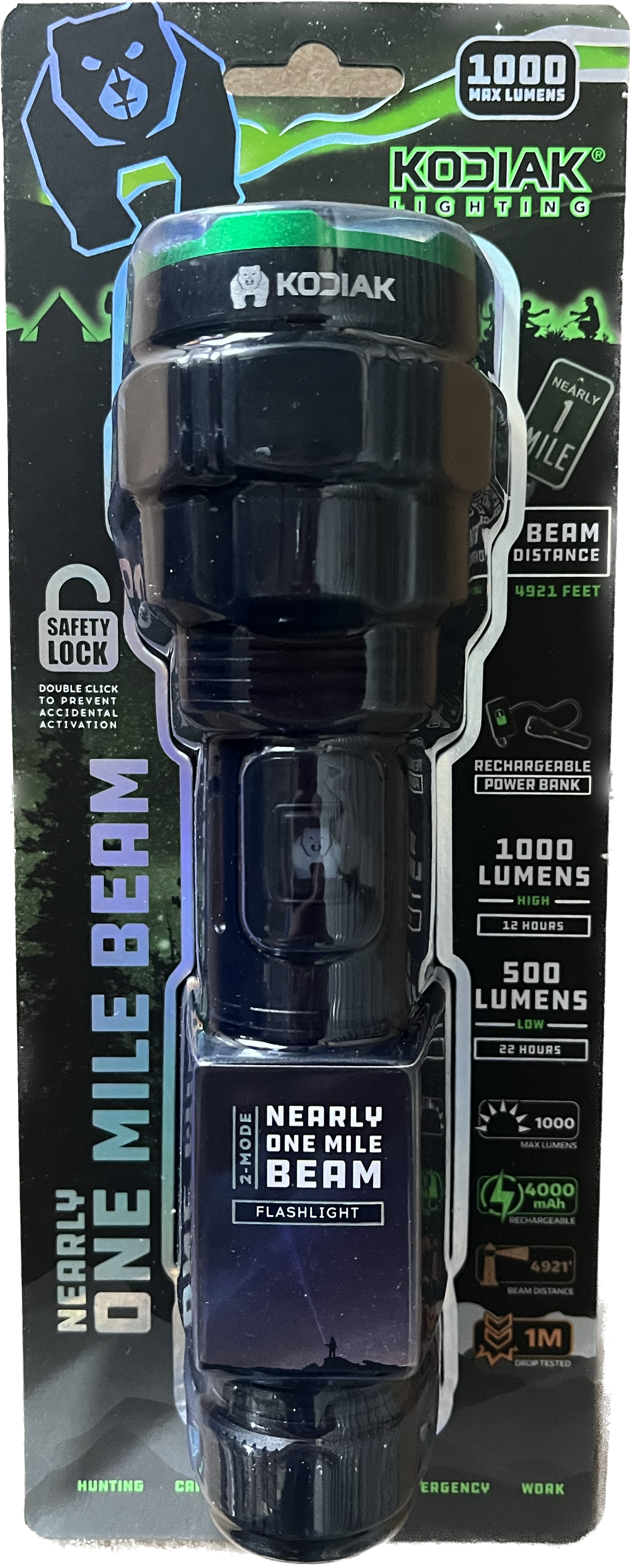 Nearly 1 Mile Beam Tactical Flashlight