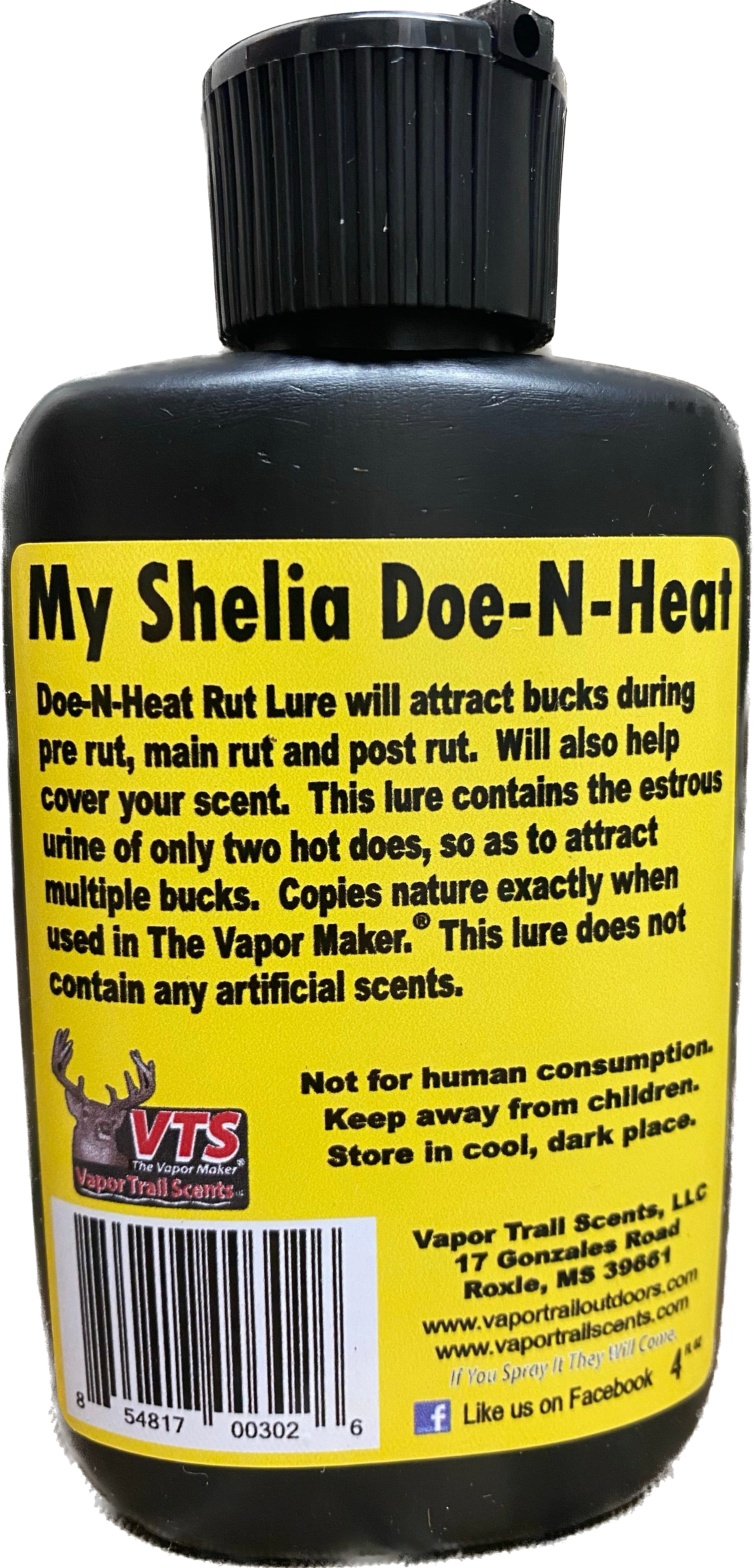 My Shelia Doe-N-Heat - All Natural Deer Attractant - Vapor Trail Scents