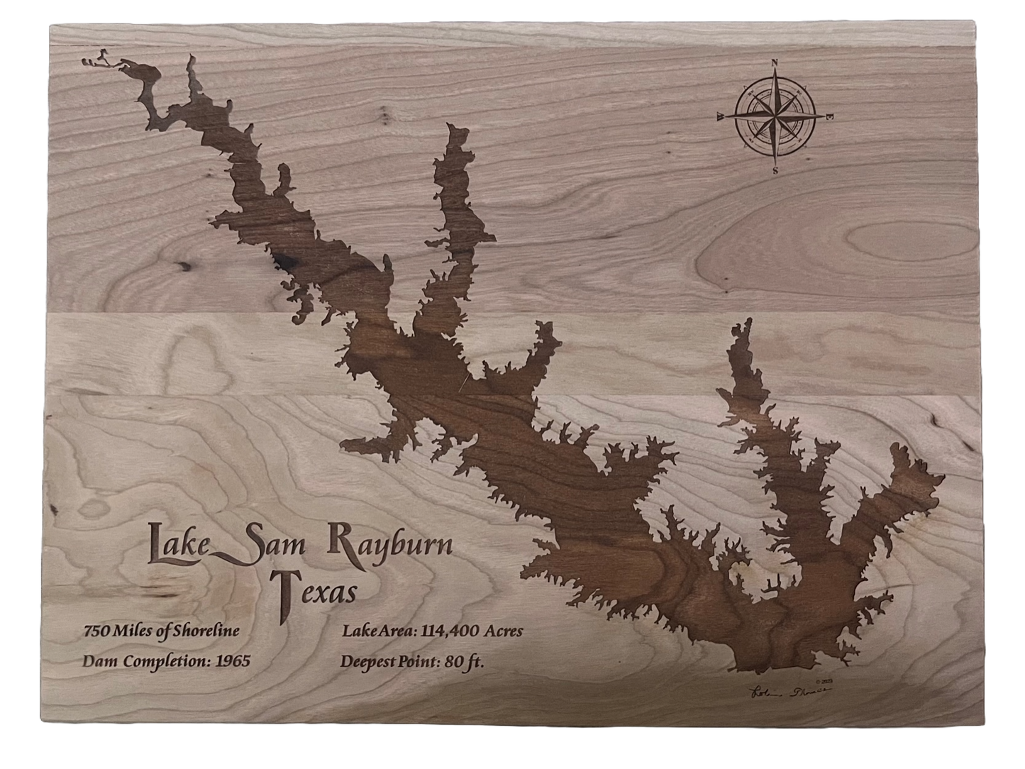 Lake Sam Rayburn Cutting Board