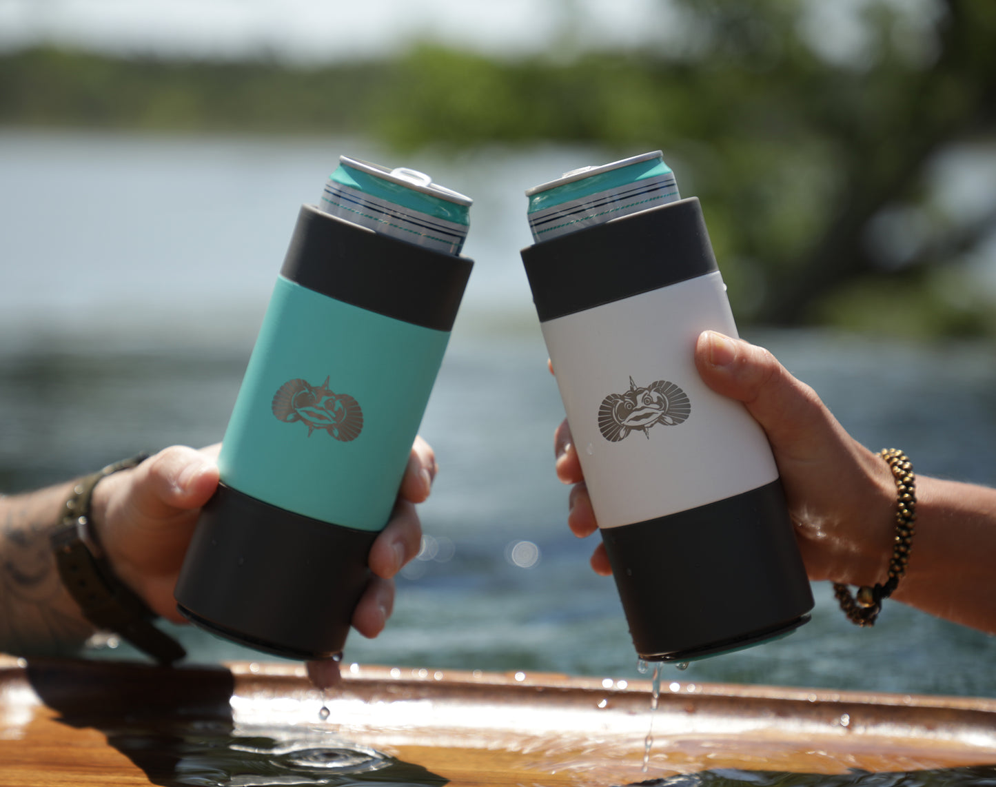 White & Teal Slim