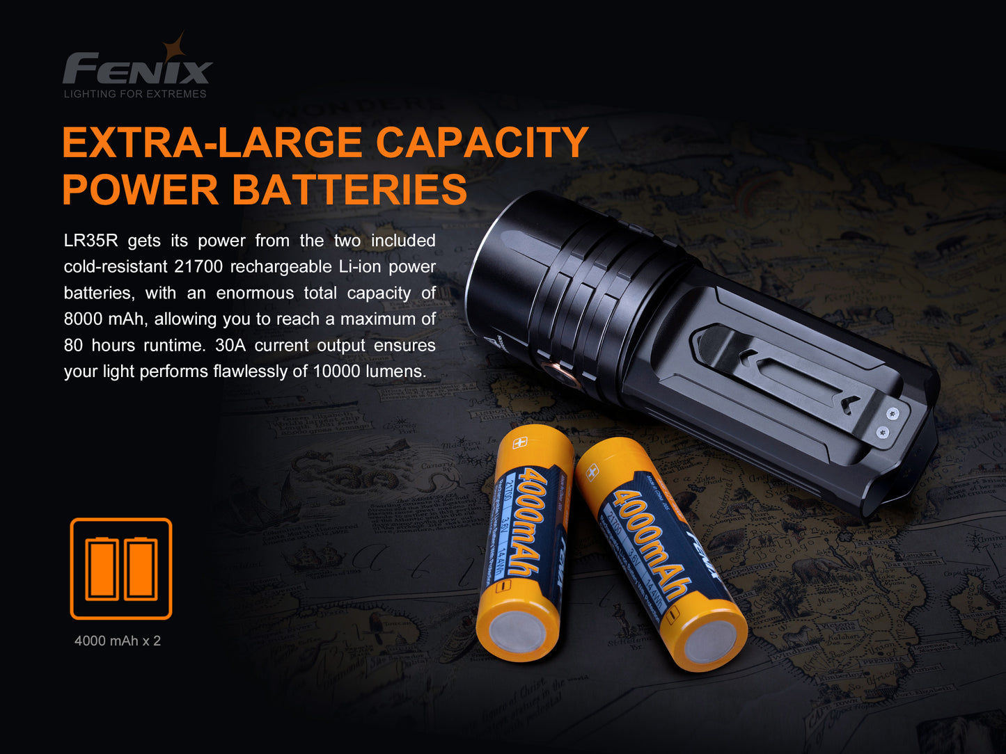 LR35R 10,000 Lumen Flashlight