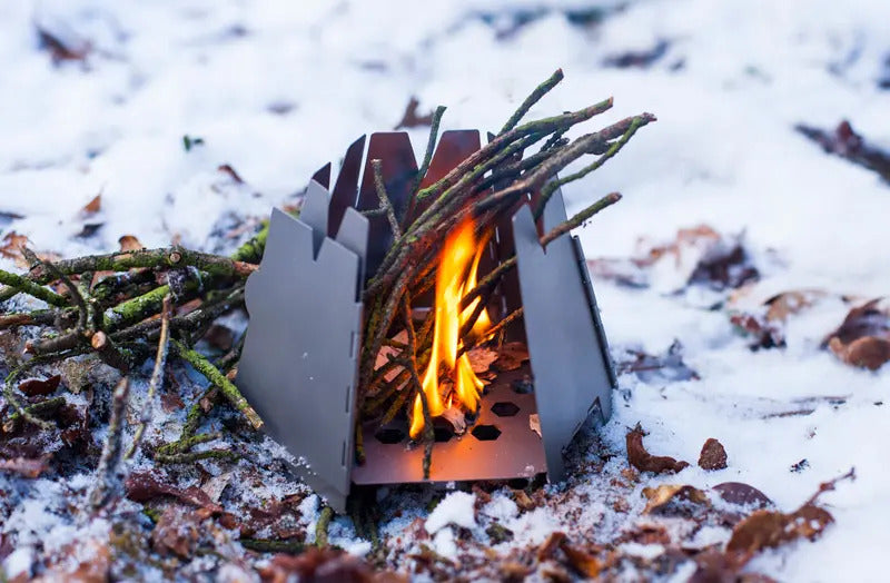 Titanium Hexagon Wood Stove