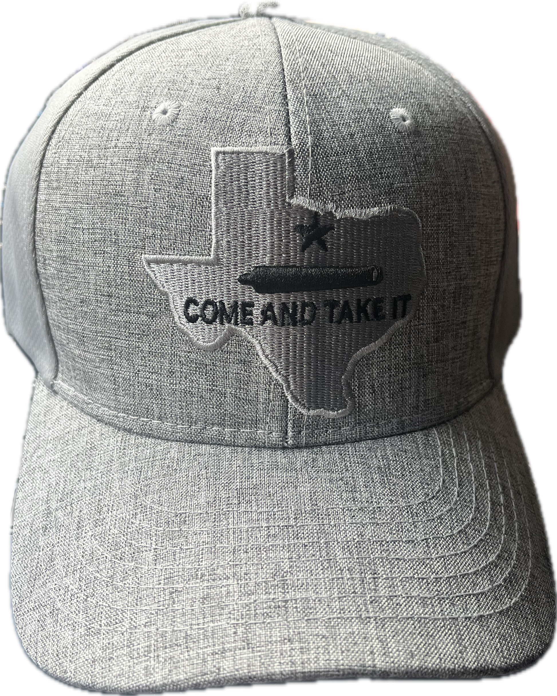 Come and Take It Cap - Texas Independence - High Quality Snapback Hat, Silver
