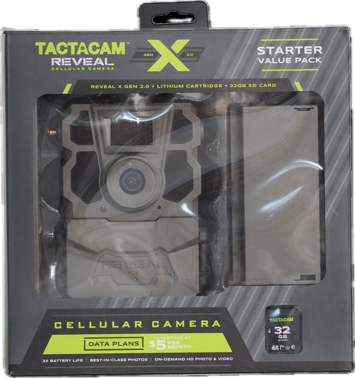 Tactacam REVEAL X 2.0 + Lithium Cartridge + 32GB SD Card Bundle