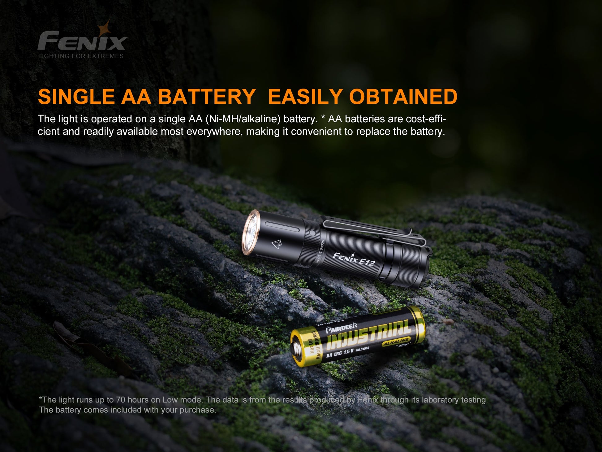 fenix aa led flashlight Fenix E12 V2.0 AA Flashlight
